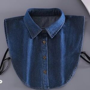 Unisex fake collar denim